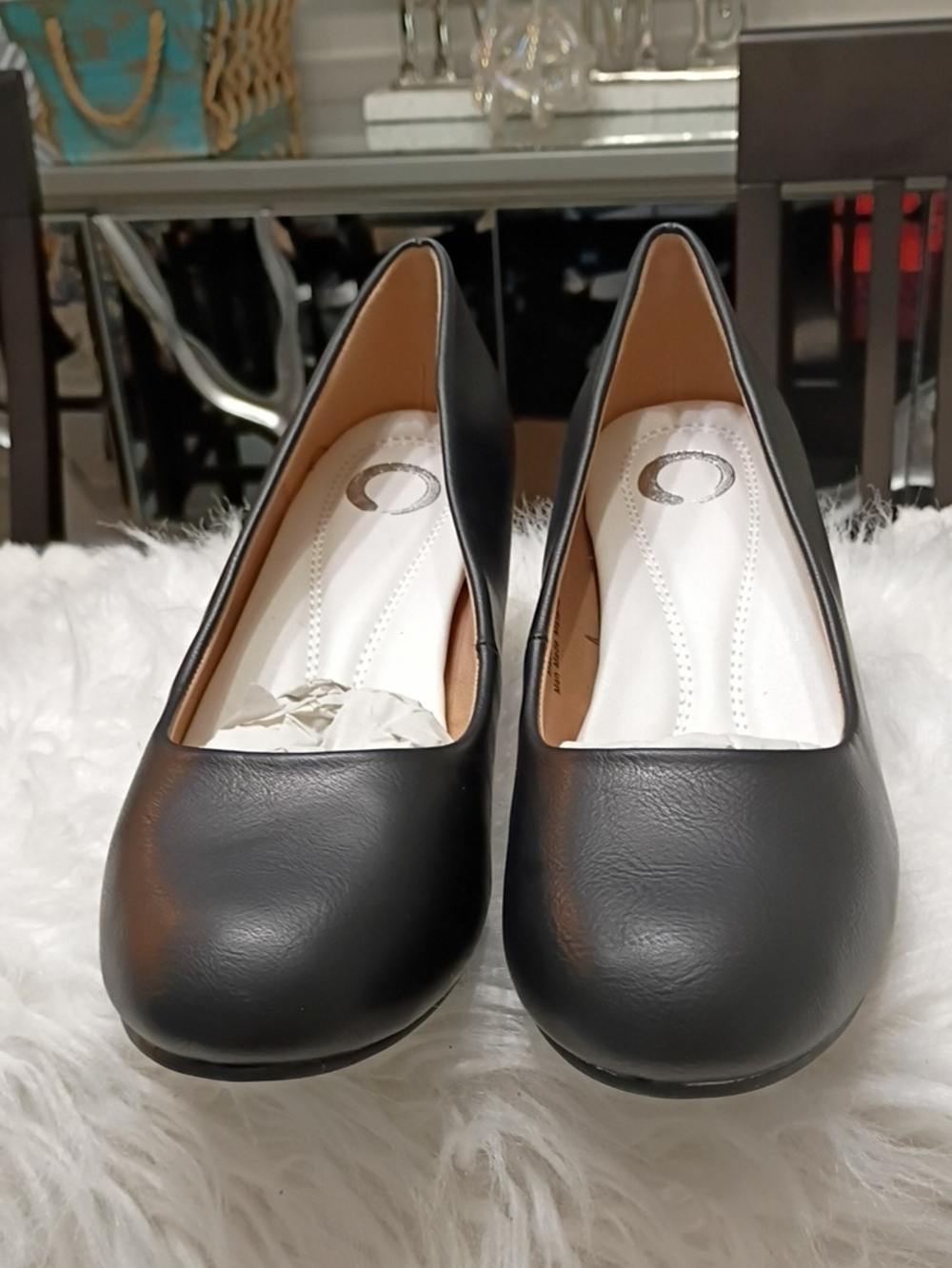 New Journee Collection Luu-M Black Mid-Heel Round-Toe Faux Leather Pumps 8.5 - Picture 8 of 14